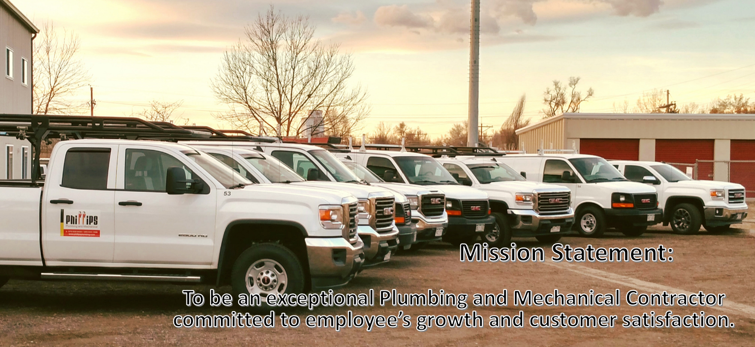 Phillips Plumbing fleet of service vehicles